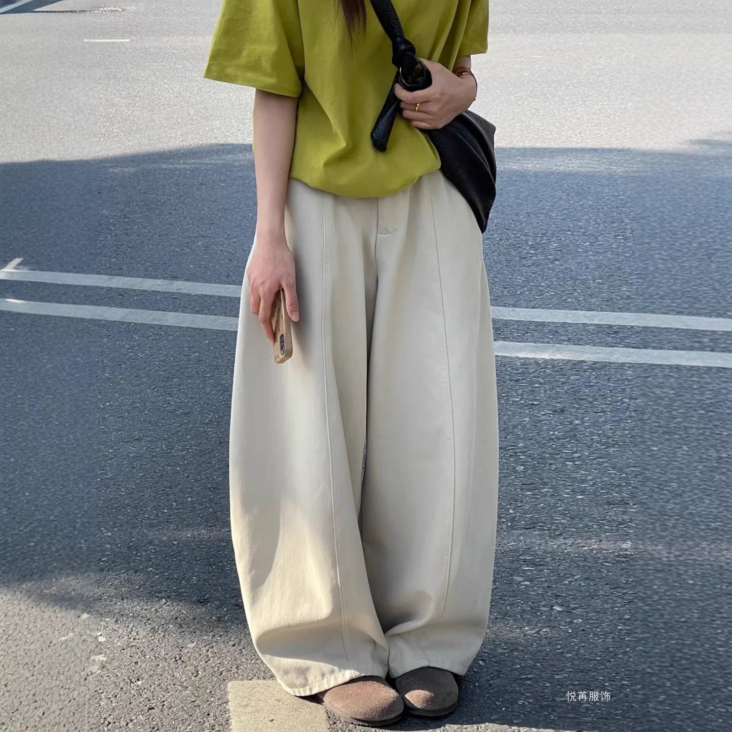 Jeans Women  Loose Fit High Waist Slimming Flared Pants
