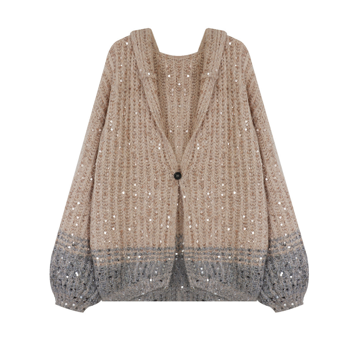 Luxury Sequined Clothes for Women Brand Designer High Quality Knitted Cardigans Autumn Winter Oversized Sweater