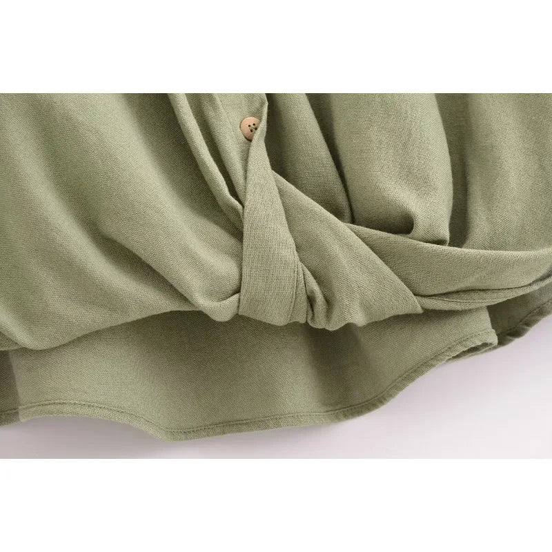 Women Shirts Youthful Elegant Women's Shirts Long Sleeve Top Linen Women Blouse Y2K Tops Solid Basics Vintage Blouse
