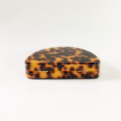 New Leopard Print Semicircle Acrylic Handbag For Ladies Fashion D-Word Dinner Bag Wedding Party Messenger Bag