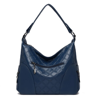 High Quality PU Leather Ladies Shoulder Bag Rhombus Pattern Stitching Designer Brand Messenger Bag Ladies Soft Handbag New